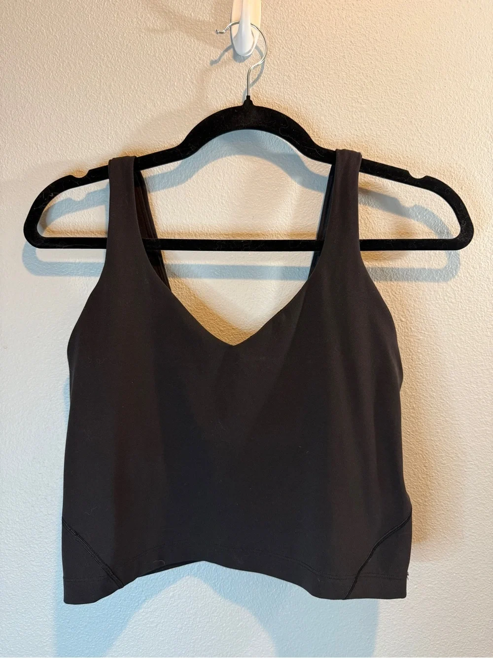 lululemon Align Tank Top Black Nulu Built In Bra Light Support Size 8 A/B